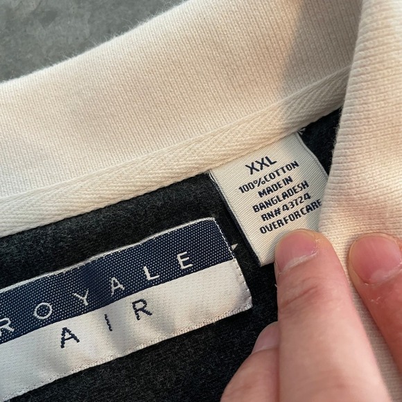 Vintage American Eagle USA Flag All Over Print Polo Shirt Mens XXL Royale Air - Picture 3 of 8